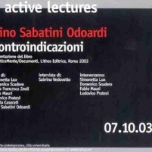 Gino Sabatini Odoardi, "Controindicazioni"