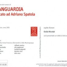 Avanguardia n°29. Dedicato ad Adriano Spatola / Paola Plurale. Sessantaquattro poeti italiani fra due secoli