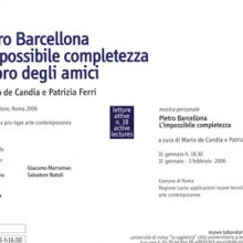 Pietro Barcellona. L'impossibile completezza