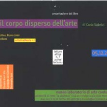 Il corpo disperso dell'arte Il corpo disperso dell'arte