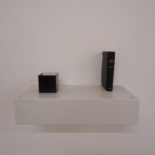 Black square in white cube
